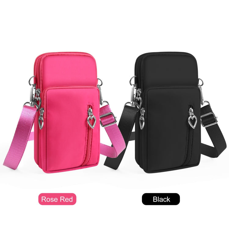 HAWEEL Mini Crossbody Vertical Zipper Pouch Phone Case Bag(Black)