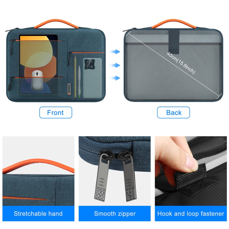 HAWEEL 14.0 inch-15.0 inch Laptop Sleeve Case Zipper Briefcase Handbag For Macbook, Samsung, Lenovo Thinkpad, Sony, DELL Alienware, CHUWI, ASUS, HP Laptops(Navy Blue)