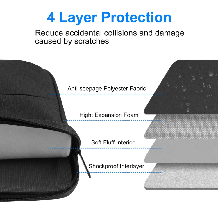 HAWEEL 15.0" Sleeve Case for Laptops, Zipper Briefcase, Fits 15-16 inch (Black)