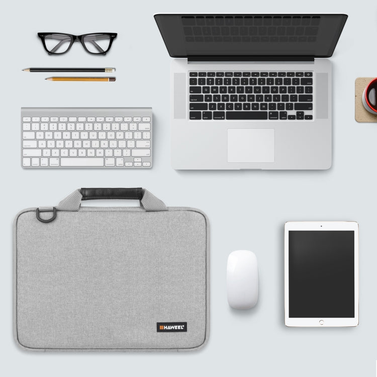 HAWEEL 13.0 inch-14.0 inch Briefcase Crossbody Laptop Bag For Macbook, Lenovo Thinkpad, ASUS, HP(Grey)