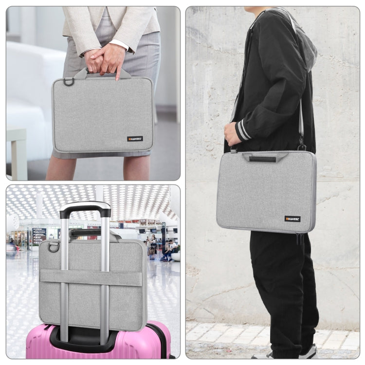 HAWEEL 13.0 inch-14.0 inch Briefcase Crossbody Laptop Bag For Macbook, Lenovo Thinkpad, ASUS, HP(Grey)