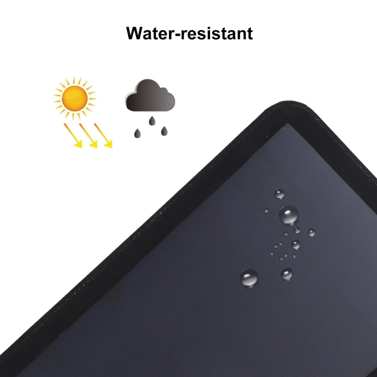 HAWEEL 21W Ultrathin 3-Fold Foldable 5V / 3A Solar Panel Charger with Dual USB Ports, Support QC3.0 and AFC(Black)