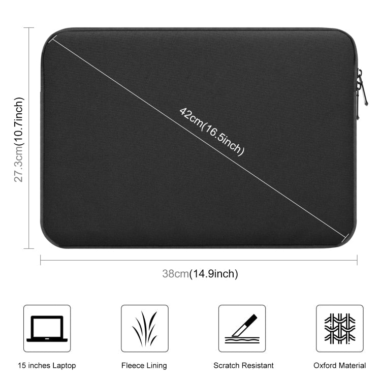 HAWEEL 15.0 inch Sleeve Case Zipper Briefcase Laptop Carrying Bag, For Macbook, Samsung, Lenovo, Sony, DELL Alienware, CHUWI, ASUS, HP, 15 inch and Below Laptops(Black)