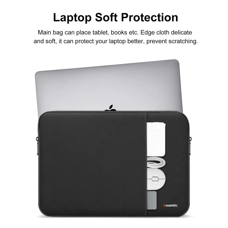 HAWEEL 15.0 inch Sleeve Case Zipper Briefcase Laptop Carrying Bag, For Macbook, Samsung, Lenovo, Sony, DELL Alienware, CHUWI, ASUS, HP, 15 inch and Below Laptops(Black)