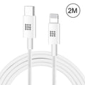 HAWEEL 25W 3A USB-C / Type-C to 8 Pin PD Fast Charging Cable for iPhone, iPad, Cable Length: 2m, Type-C to 8 Pin 2m