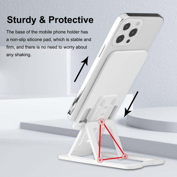 HAWEEL Adjustable Lifting Folding Portable Live Broadcast Desktop Plastic Holder(White)