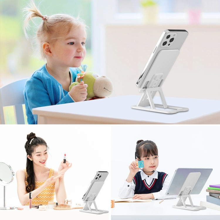 HAWEEL Adjustable Lifting Folding Portable Live Broadcast Desktop Plastic Holder(White)