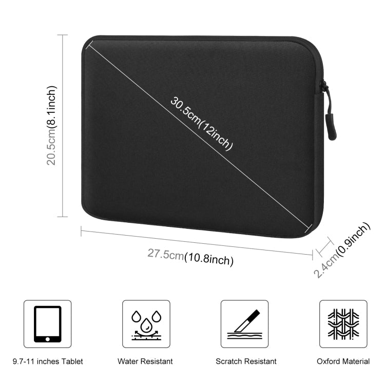 HAWEEL 11 inch Tablet Sleeve Case Zipper Briefcase Bag for 9.7-11.0 inch Tablets(Black)