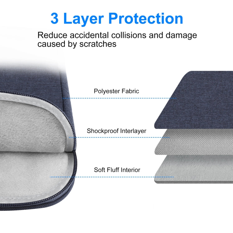HAWEEL Laptop Sleeve Case Zipper Briefcase Bag with Handle for 12.5-13.5 inch Laptop(Gray Blue)