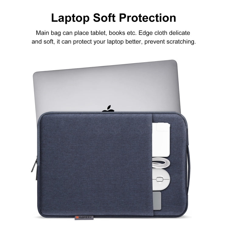 HAWEEL Laptop Sleeve Case Zipper Briefcase Bag with Handle for 12.5-13.5 inch Laptop(Gray Blue)