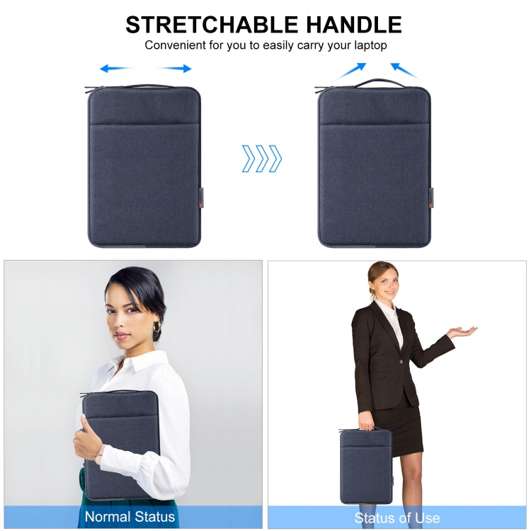 HAWEEL Laptop Sleeve Case Zipper Briefcase Bag with Handle for 12.5-13.5 inch Laptop(Gray Blue)