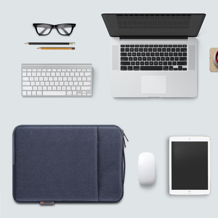 HAWEEL Laptop Sleeve Case Zipper Briefcase Bag with Handle for 12.5-13.5 inch Laptop(Gray Blue)