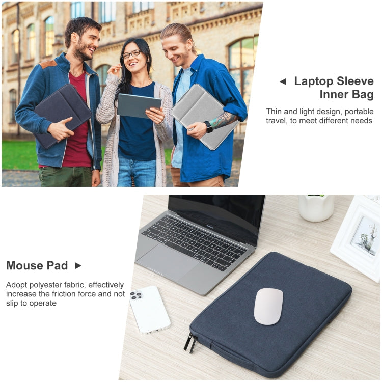 HAWEEL Laptop Sleeve Case Zipper Briefcase Bag with Handle for 12.5-13.5 inch Laptop(Gray Blue)