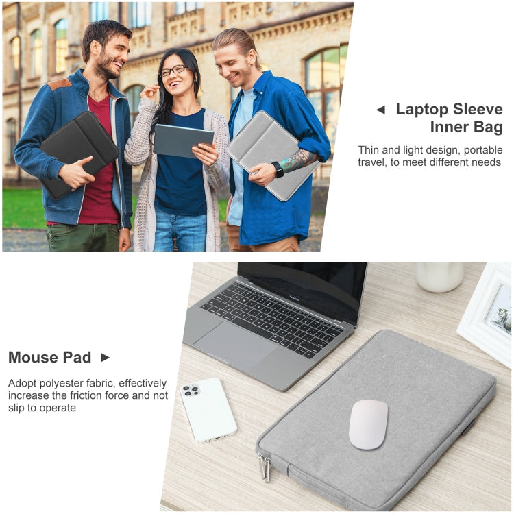 HAWEEL Laptop Sleeve Case Zipper Briefcase Bag with Handle for 12.5-13.5 inch Laptop(Grey)