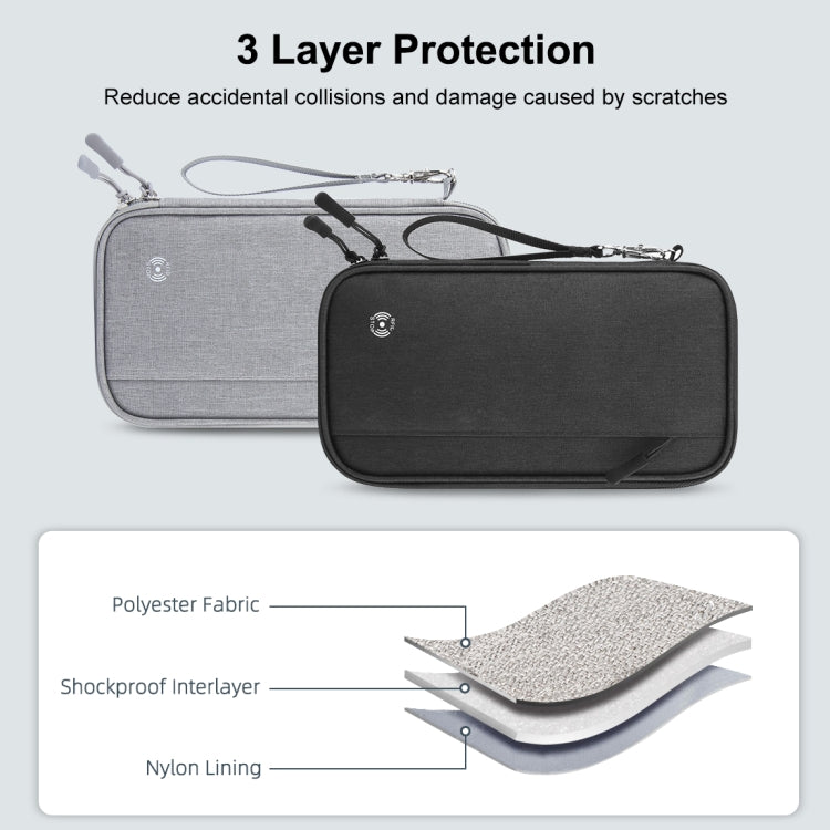 HAWEEL Clutch Bag Passport Wallet Document Organizer Credit Cards Case Bag (Grey)