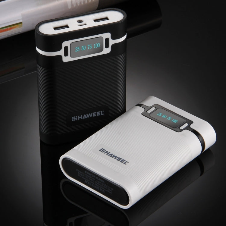 HAWEEL DIY 4 x 18650 Battery (Not Included) 10000mAh Power Bank Shell Box with 2 x USB Output & Display for iPhone, Galaxy, Sony, HTC, Google, Huawei, Xiaomi, Lenovo and other Smartphones, DIY 4 x 18650 10000mAh  Battery (US)                           ...