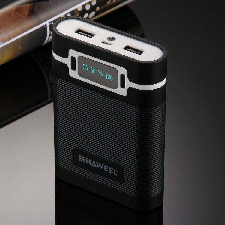 HAWEEL DIY 4 x 18650 Battery (Not Included) 10000mAh Power Bank Shell Box with 2 x USB Output & Display for iPhone, Galaxy, Sony, HTC, Google, Huawei, Xiaomi, Lenovo and other Smartphones, DIY 4 x 18650 10000mAh  Battery (US)                           ...