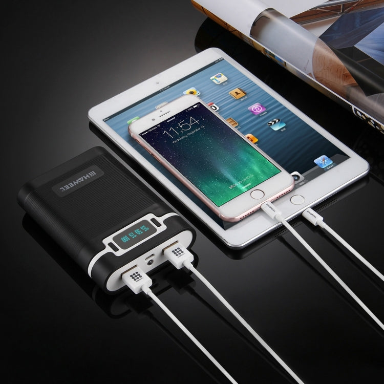 HAWEEL DIY 4 x 18650 Battery (Not Included) 10000mAh Power Bank Shell Box with 2 x USB Output & Display for iPhone, Galaxy, Sony, HTC, Google, Huawei, Xiaomi, Lenovo and other Smartphones, DIY 4 x 18650 10000mAh  Battery (US)                           ...