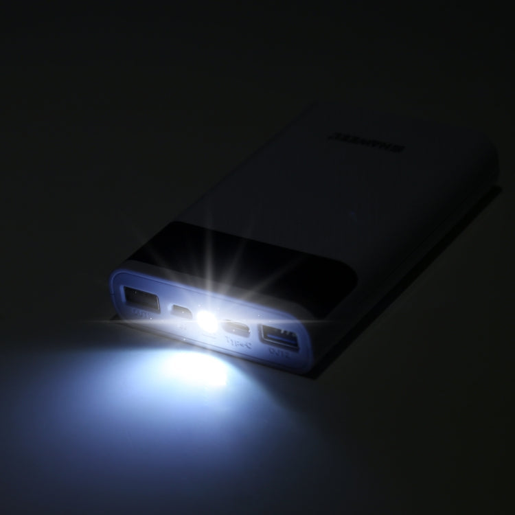 HAWEEL DIY 12000mAh 4x 18650 Battery Power Bank Shell with Dual USB Output & QC Charger (White)
