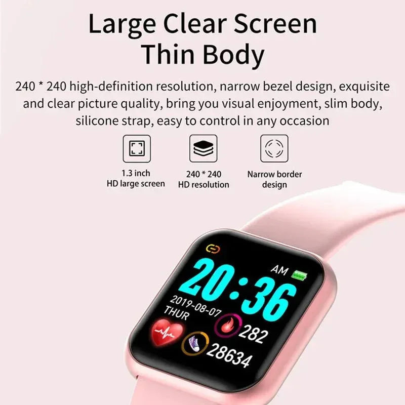 D20 Y68 Smart Watch, Waterproof Fitness Tracker for Android and iOS