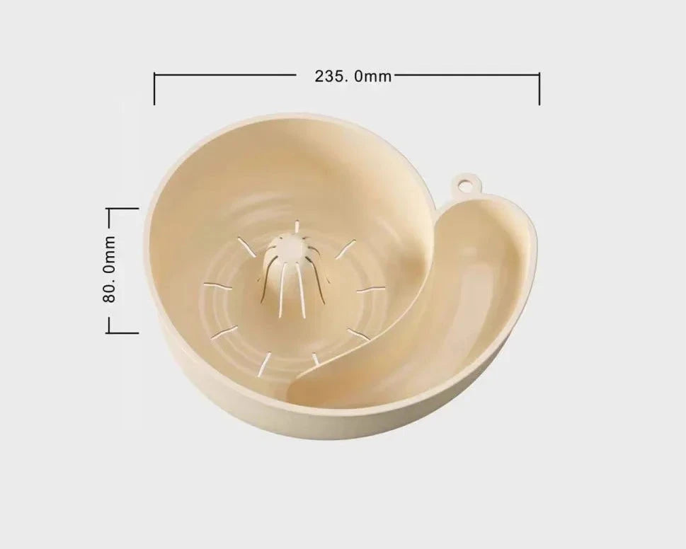 Snail-Shaped Vortex Drainer Basket for Kitchen Cleaning & Storage