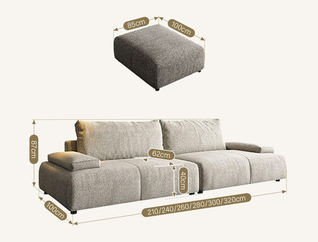 Hank L10 Four Seater Sofa, Linen
