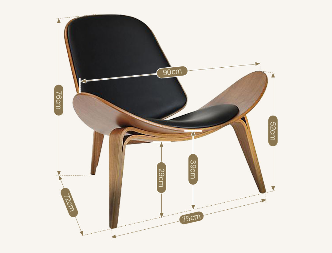 Hans Wegner CH07 Shell Chair, Walnut & Black