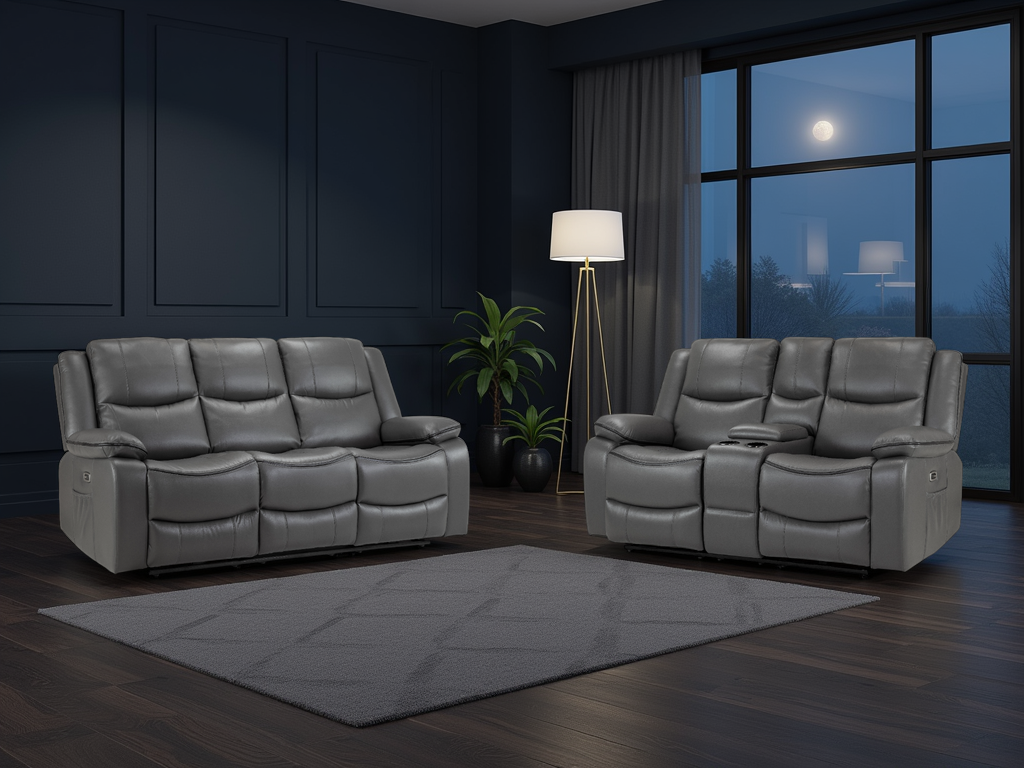 Harald  Electric Recliner Sofa Set: Luxurious 3+2 Seater for Ultimate Comfort