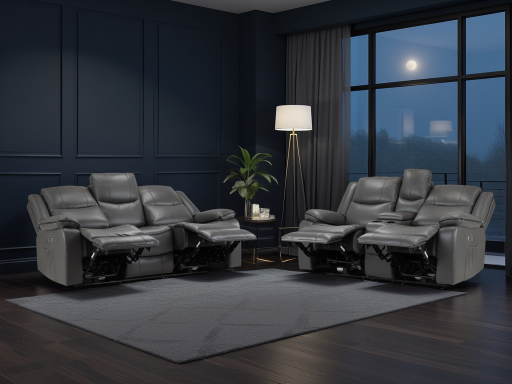 Harald  Electric Recliner Sofa Set: Luxurious 3+2 Seater for Ultimate Comfort