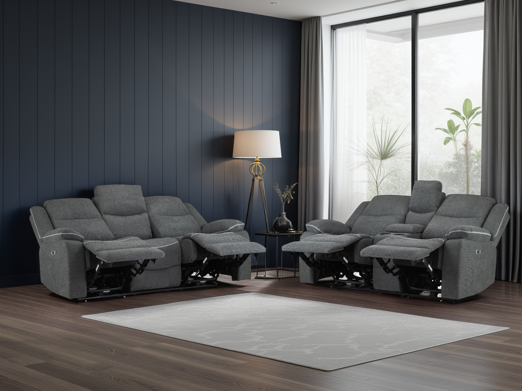 Harald  Electric Recliner Sofa Set: Luxurious 3+2 Seater for Ultimate Comfort