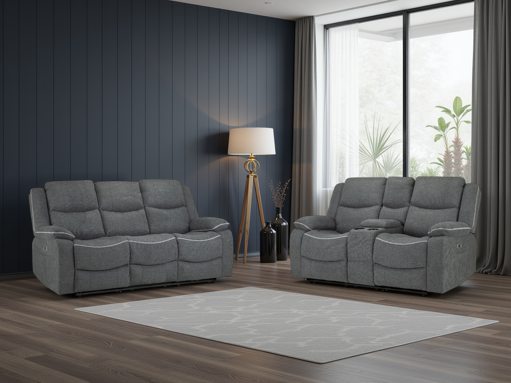 Harald  Electric Recliner Sofa Set: Luxurious 3+2 Seater for Ultimate Comfort