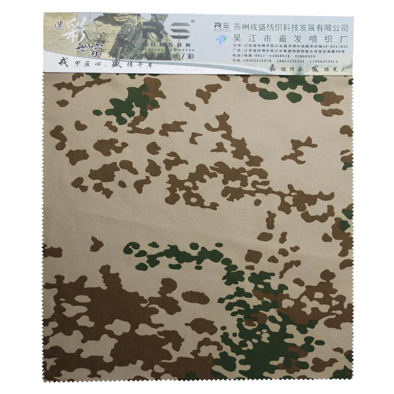 TC FLECTARN DESERT Camouflage Twill Fabric Woven Rib Style for Garments-Nylon Cotton Material Tactical Uniform Style