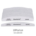 10pcs/Lot Professional Wooden Nail Files 180/240 Buffer 100/180 Grey Boat Wood Sandpaper Block Gel Polisher Sanding Nail Files