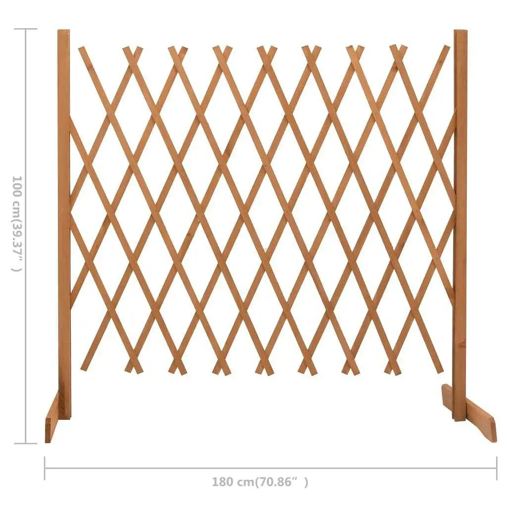W2B VidaXL Orange Garden Trellis Fence 70.9"x39.4" Solid Firwood Easy Vintage Modern Easily Assembled PVC for Home Farm Use