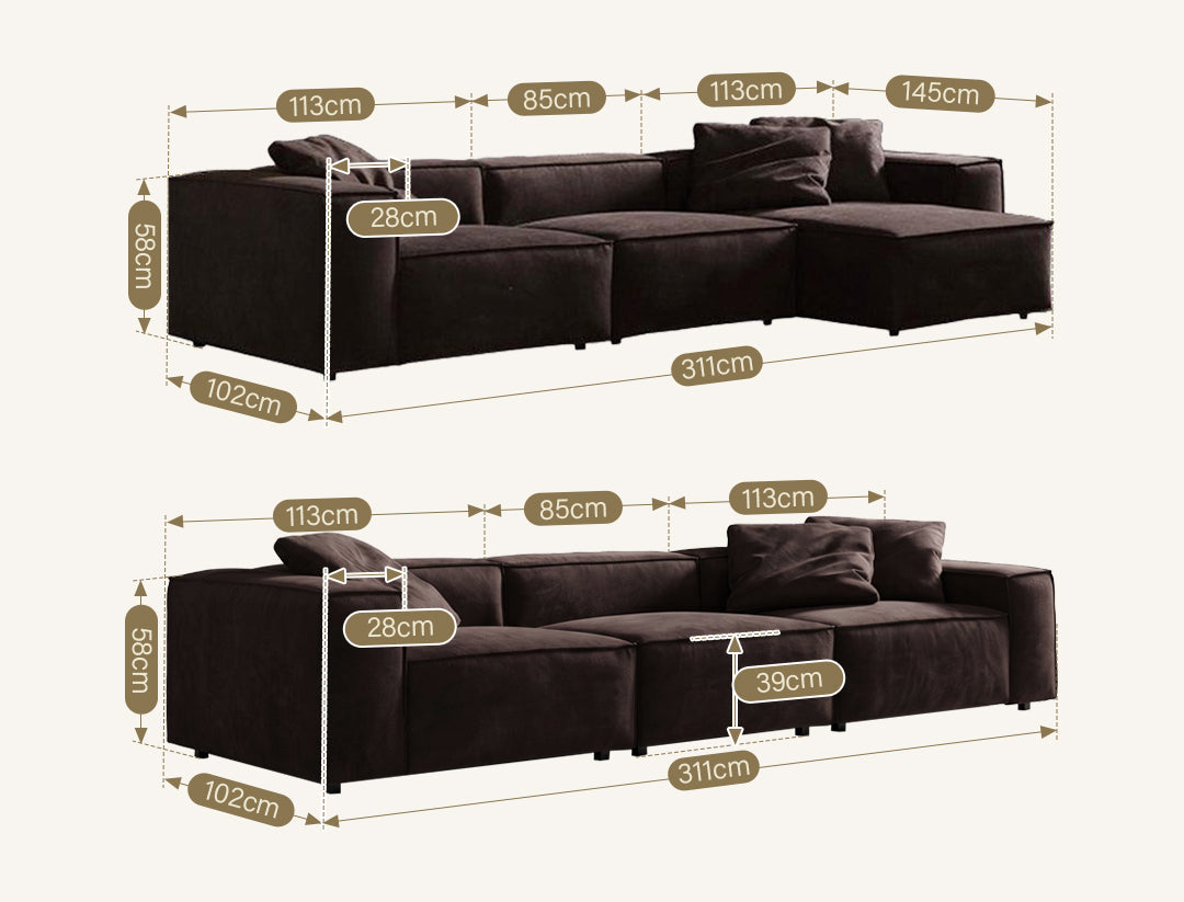 Hee Nordic Sofa, Two Seater, Three Seater Sofa, Corner Sofa, Suede