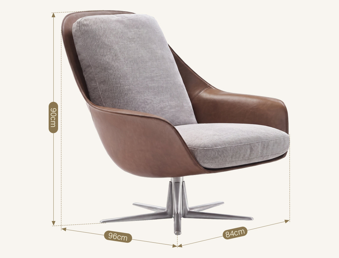 Herton Lounge Chair And Ottoman, Swivel Armchair