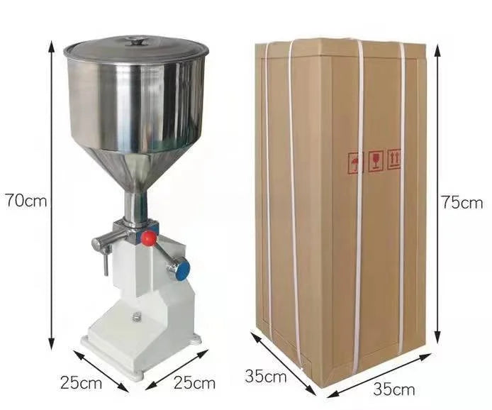 FillinMachine A03 5-50ml Manual Stainless Juice Oil Viscous Liquid Bottle Filling Machine for Cream Shampoo Cosmetic