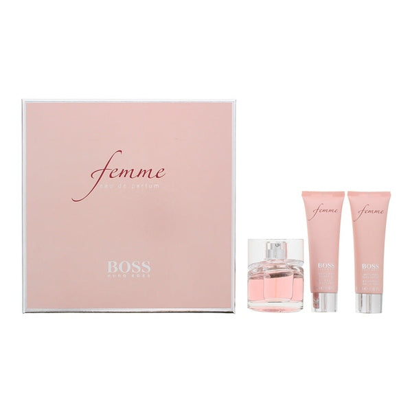Hugo Boss Femme Gift Set 50ml EDP + 50ml Body Lotion + 50ml Shower Gel