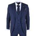 IM43 - Men's Classic Pinstripe 3 Piece Navy Blue Suit