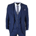IM49 - Men's 3 Piece Blue Tailored Fit Suit