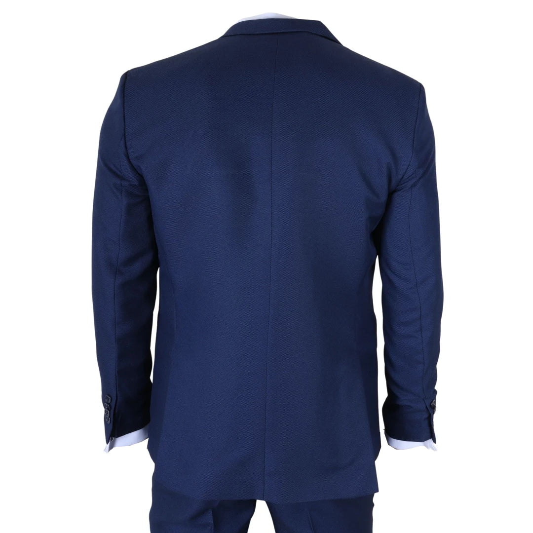 IM49 - Men's 3 Piece Blue Tailored Fit Suit