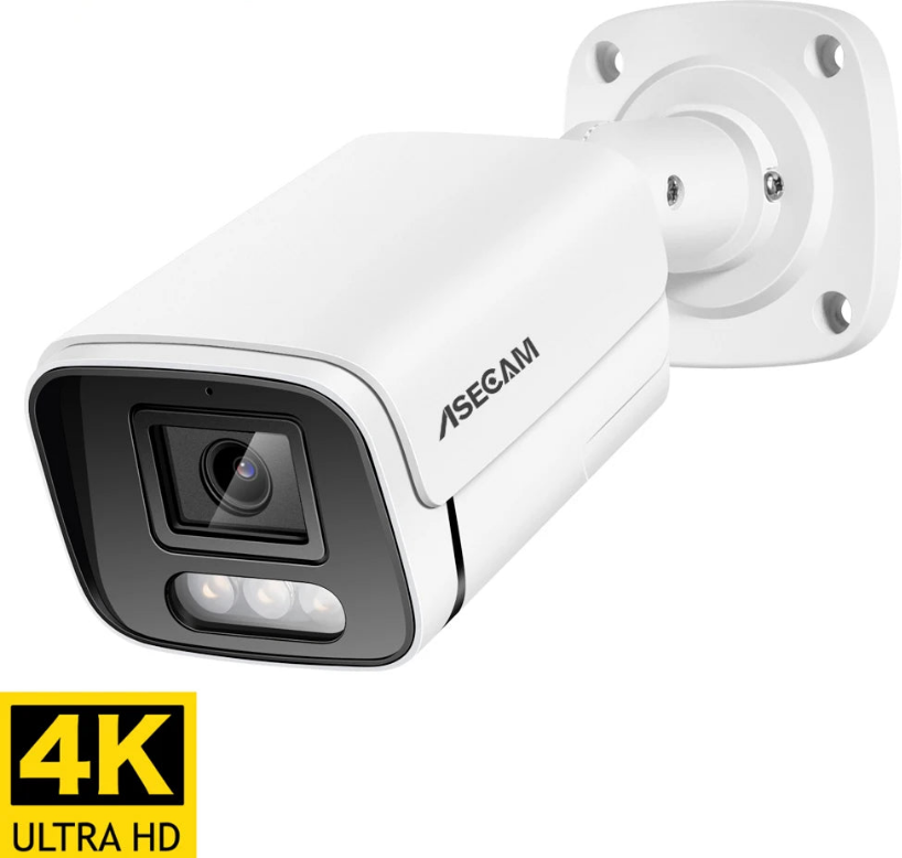 New 4K 8MP IP Camera Audio Outdoor POE H.265 Onvif Metal Bullet CCTV Home 4MP