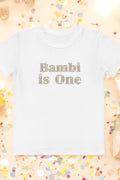 Turns One 1st Birthday T-Shirt Personalised Name