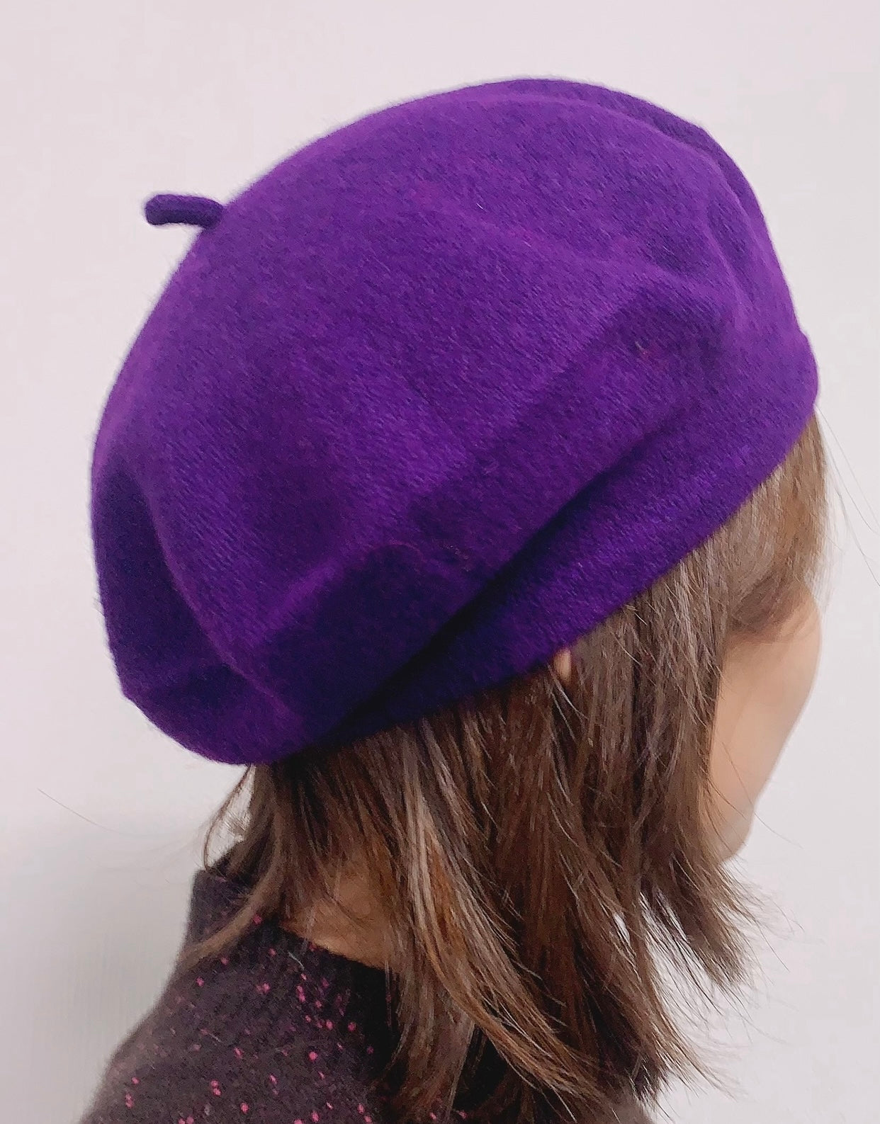 Ladies' French Style Winter Woollen Beret Beanie Hat Cap - Royal Purple