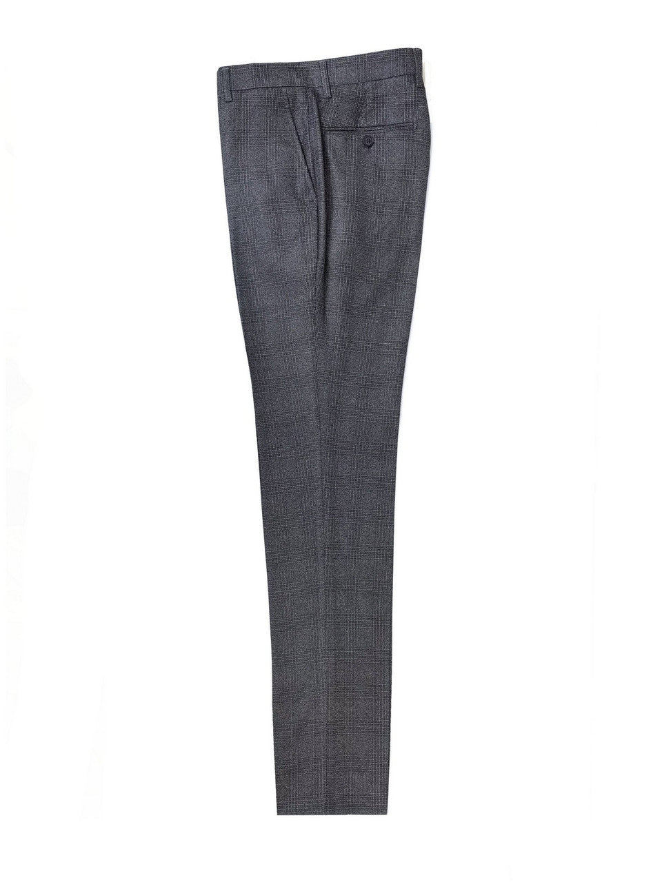 Dark Grey Prince Of Wales Check Double Breasted Suit