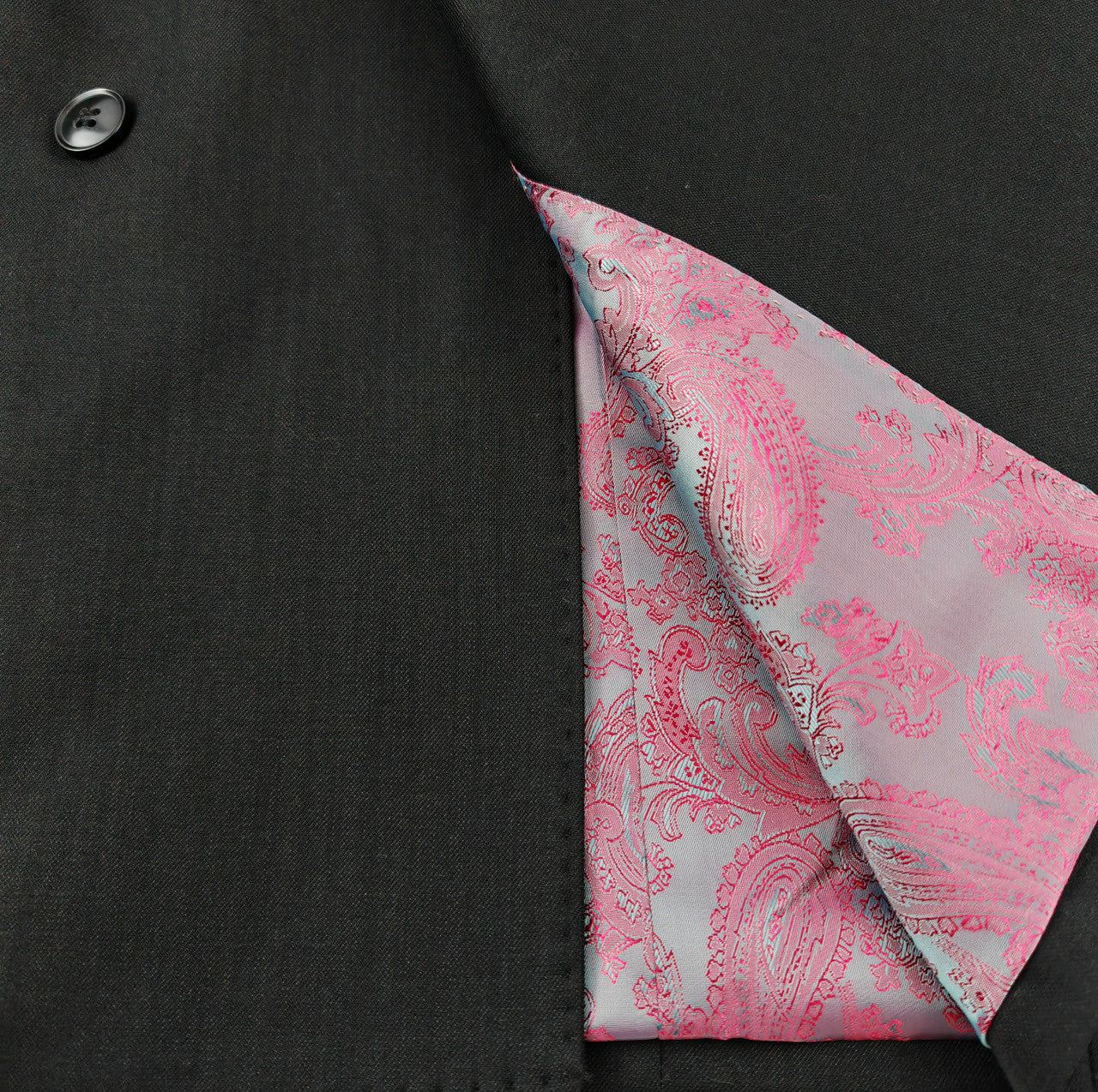 Men's Black Double-Breasted Slim Fit Suit