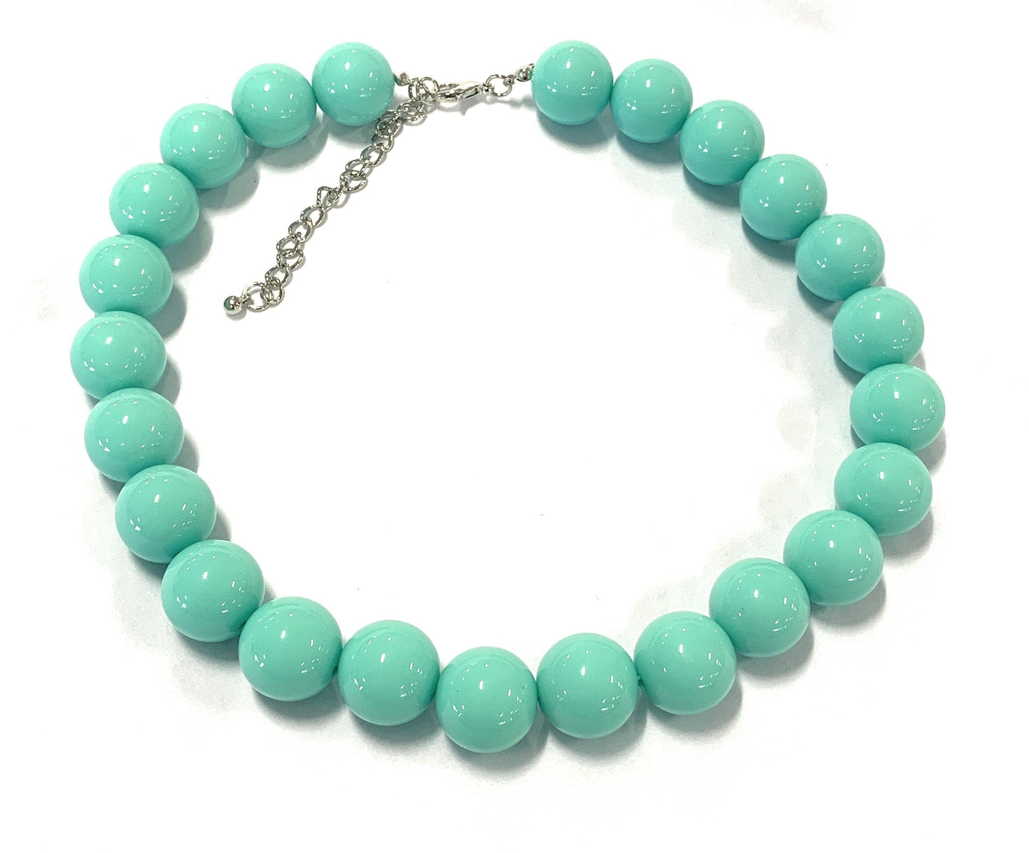 Large 18mm Faux Pearl Bead Chain Vintage Statement Great Gatsby Necklace Choker