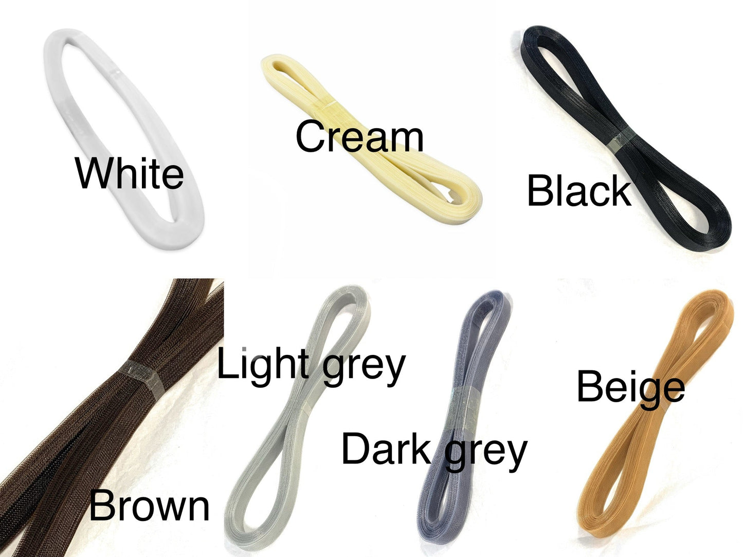 20m Polyester Stiff Horsehair Braid Mesh Ribbons for Hem Boning Sewing Millinery Crinoline CRIN Fascinator Making Trimmings - 1.5cm Wide