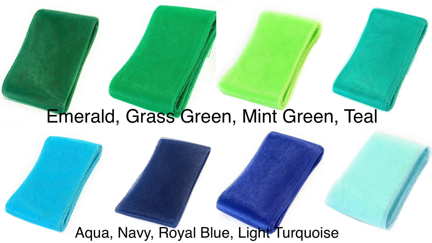 20m Polyester Stiff Horsehair Braid Mesh Ribbons for Hem Boning Sewing Millinery Crinoline CRIN Fascinator Making Trimmings - 17cm Wide