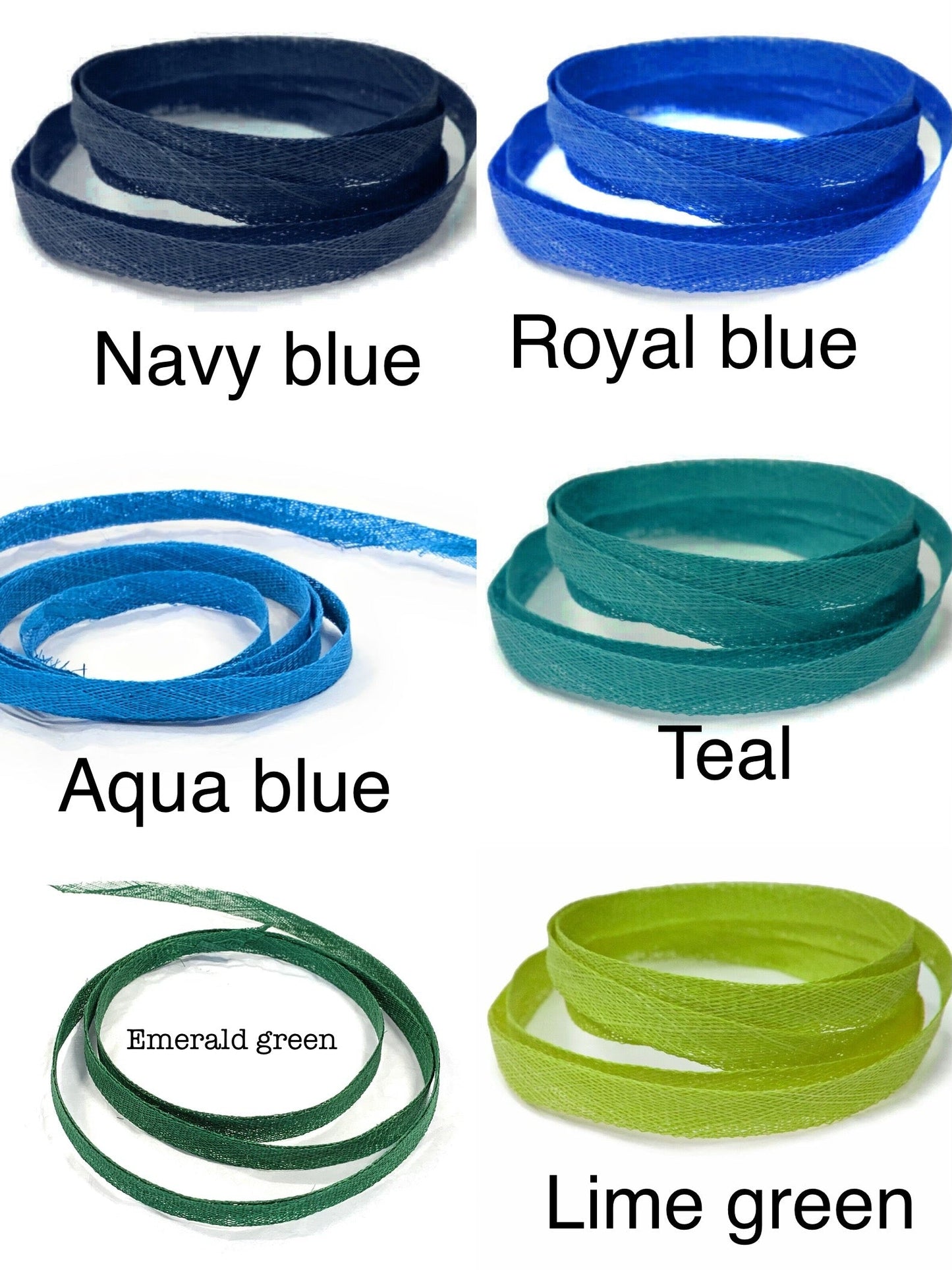 1.6m Long Sinamay Strip - 10mm Width - Fascinator Hat Making Millinery Trimmings Bias Tape
